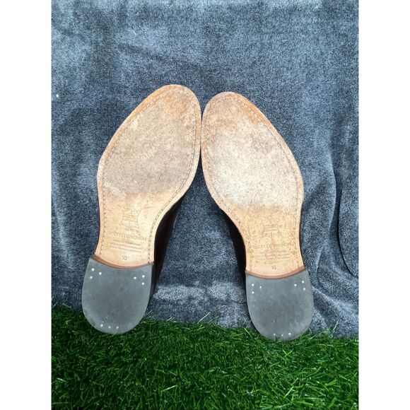 Beckett Simonon Brown Leather Penny Loafers Mens Size 10 Moc Toe Dress Shoes - Picture 7 of 8